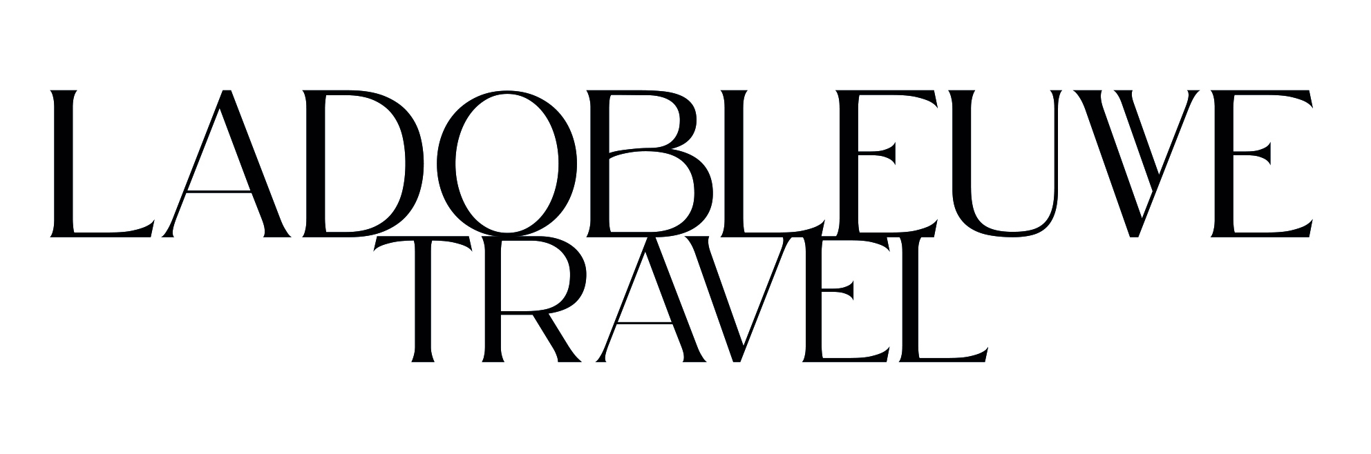 ladobleuve travel logo blanco